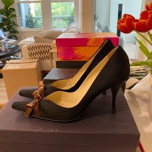 PRADA Black Satin Pumps